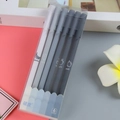 6-piece Morandi gel pen set featuring fruit designs in black, white, and grey gradient colors - 6 Pcs/Box / Grey Series