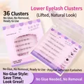 Grappes de faux cils inférieurs autocollants en pack de 36 avec bandes transparentes - Cils Inférieurs Sans Colle Petite Flamme