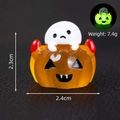 Luminous Halloween pumpkin ghost resin figurine with orange translucent finish - Luminous Ghost on Pumpkin