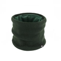 Winter knitted neck warmer in dark green with smooth satin lining for extra warmth - Military Green Thermal Scarf / One Size (26cm*20cm)