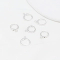 Silver round leverback earring components in copper plated with 18K gold for DIY jewelry - Small (11.5mm) / Thick Silver