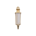 Goldfarbener und weißer Emaille-Spritzen-Anhänger für DIY-Halsketten und Armbänder - Medizinische Spritze (12005)