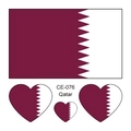 Adhesivo de tatuaje temporal con bandera de Qatar impermeable deporte fan fiesta modelo CE-076 - Catar