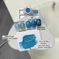 Wash-free nail art gel in sky blue and grey blue for gradients and painting - Dopamine Patting Gel No. 9