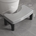 Thickened non-slip toilet step stool in grey and black, dimensions 40x23x17cm - Thin-legged Grey
