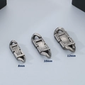 Vintage stainless steel lobster clasps in 8mm, 10mm, and 12mm sizes for jewelry making - 10mm / Matte Black
