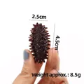 Lifelike dark brown sea cucumber model with soft spikes 4.5cm length 8.5g prop - Mini Sea Cucumber