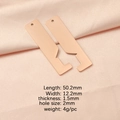 Polished rose gold hollow house pendant with size measurement tags on pink fabric - Rose Gold (Left+Right)