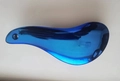 Blue detangling hair brush with streamlined ergonomic handle and hanging hole - Electroplated Royal Blue