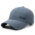 Gorra de béisbol gris oscuro transpirable con ventilación láser y logotipo RUIEE - gris oscuro