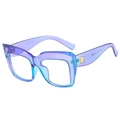 Occhiali quadrati cat-eye anti luce blu con montatura sfumata blu e viola trendy - Montatura Viola