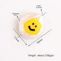 Smiling fried egg charm with natural freshwater pearl finish and dimensions 17x18mm - Yellow Fried Egg Smile (L346812)
