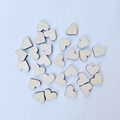 Set of natural wooden heart-shaped pieces for DIY busyboard and educational toys - Heart Decorations 20pcs