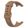 Brown silicone replacement strap for Xiaomi Band 7 Pro with classic pin buckle design - Brown
