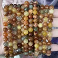 Natural purple ghost crystal beads for DIY jewelry making in warm orange tones - Natural Mixed Color Crystal (Fu Lu Shou)