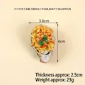 Realistic garlic oyster food model keychain with dimensions 6cm x 3.8cm and 23g weight - High Garlic Oyster - No Hook