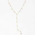 Elegant gold butterfly Y-shaped stainless steel drop necklace for women daily wear - Butterfly (D801) / Gold