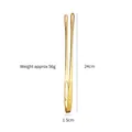 Golden 304 stainless steel BBQ tongs 24cm long with polished finish and dimensions - 24cm / Gold