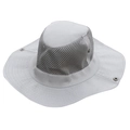 Cappello parasole traspirante a tesa larga con bottoni a pressione per escursioni e pesca - 58cm Taglia Unica / Grigio