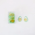 Trombones créatifs en forme d'avocat vert clair avec boîte de rangement en plastique - Avocat (10 Pièces/Paquet)