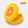 Orange themed wooden castanet for kids rhythm training and musical enlightenment - Orange