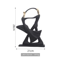 Moderne abstrakte Lateintanz-Skulptur aus Harz in Mattschwarz und Gold, 28x21cm - Gold-Lateinischer Tanz