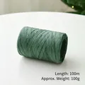 Rotolo di nastro in carta rafia verde scuro da 100m per confezioni regalo di Natale - Verde (100m/rotolo)