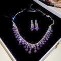 No.71 Silver Purple Waterdrop 2-Piece Set