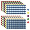 Colorful 1-100 numbered round stickers set in red blue green yellow and purple - 5-Color Set