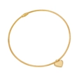 Minimalistische 18K vergoldete Herz-Halskette mit eleganter Schlangenkette auf weißem Grund - Gold