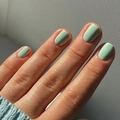 Glossy mint green short square press-on nails with smooth high-shine finish - Mint Green (JP3159)