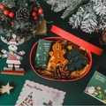 Christmas candle gift set with gingerbread man and pine tree in a festive red box - Gingerbread Man/Mini Tree Combo