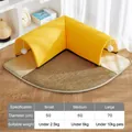 Cat tunnel bed size guide with diameter 50cm to 70cm for summer cooling comfort - Yellow