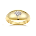 Elegance 18K gold plated S925 silver ring featuring an oval moissanite center stone - R15121+gra/black Card / US Size 9 / Circumference 58.7mm
