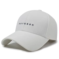 Berretto da baseball classico in cotone bianco con ricamo narason nero sportivo - Regolabile / Bianco