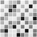 Self-adhesive PVC wall sticker featuring black, white and grey mosaic tile pattern - 567-Grey Grid