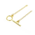 Brass gold-plated OT toggle clasp set for DIY jewelry making in polished gold finish - Basic Toggle Clasp