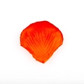 Single realistic silk rose petal in vibrant orange-red for wedding party decoration - Sunset Red