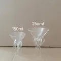 Unique octopus tentacle base cocktail glasses in 150ml and 250ml clear glass sizes - 250ML Large Jellyfish Glass