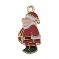 Ciondolo Babbo Natale in smalto e lega per creazione di gioielli fai-da-te e hobby - Babbo Natale (14176) / 1 Pezzo (12x25mm) / Rosso