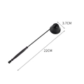 Matte black candle snuffer tool, 22cm length with 3.7cm bell diameter for safe extinguishing - Bell-shaped / Black
