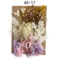 DIY dried flower set A5-17 with hydrangea and moss on craft paper background - Flower Pack No.17