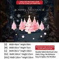 Pegatina electrostática de árbol de Navidad rosa con estrellas para decorar ventanas - Pequeño 40*50CM / Rosa