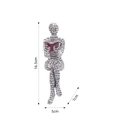 Scultura pensatore argento con lettere nere e libro rosso su sfondo bianco - Ornamento Lettura Lettere - A539-0015