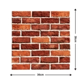 30x30cm square self-adhesive PVC wall sticker with realistic red brick pattern texture - 510-Classic Red Brick