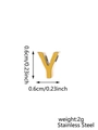 18k gold plated stainless steel necklace with small heart letter Y charm pendant - Letter Y Pendant