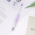 DIY purple and white gradient beadable pen with silver metal accents for custom jewelry - Purple Gradient