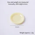 Assiette miniature de 3,5 cm en plastique crème pour accessoires de maison de poupée - Diamètre 3.5cm / Light jaune