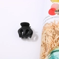 Matte black large square octopus hair claw clip for thick hair styling fix - 3.5cm Ponytail Hair Claw - Black / Bulk (No Packaging)