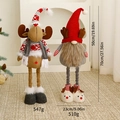 Christmas plush reindeer and gnome dolls with long legs and knitted hats 50-70cm tall - Combo 4 (Reindeer + Gnome)